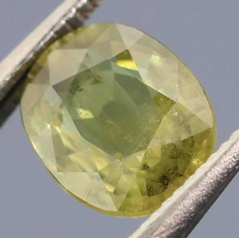 Unique 1.20ct pendant cut yellow green Sapphire -Heated only!