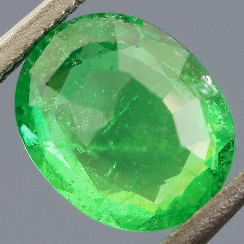 Glittering 1.57ct vivid kelly green Tsavorite Garnet