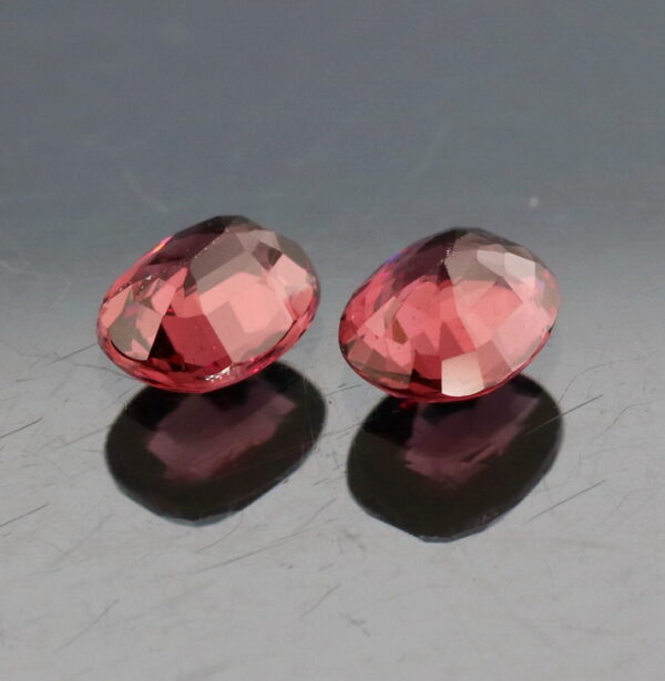 Cherry pink 1.45ct matched Rhodolite Garnet pair