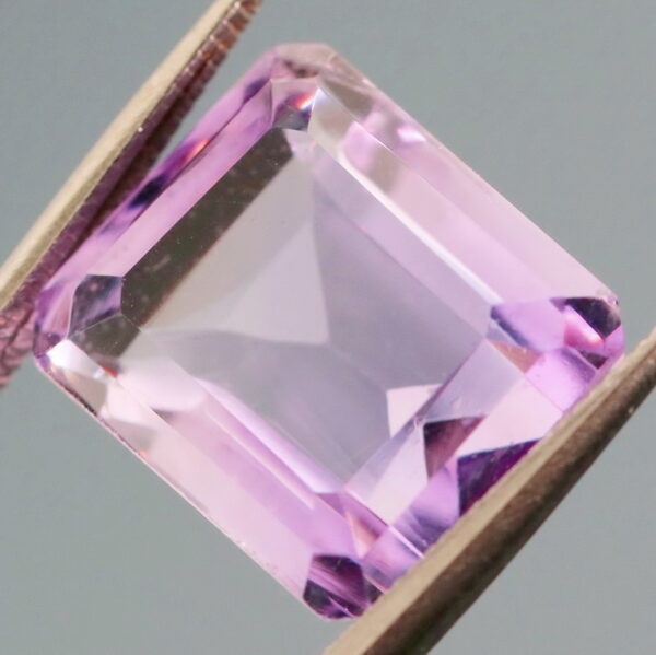 Bright violet 8.33ct emerald cut Amethyst