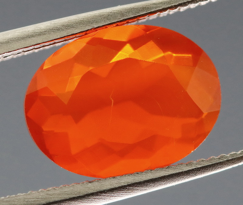 Vibrant top color 1.09ct bright orange Fire Opal