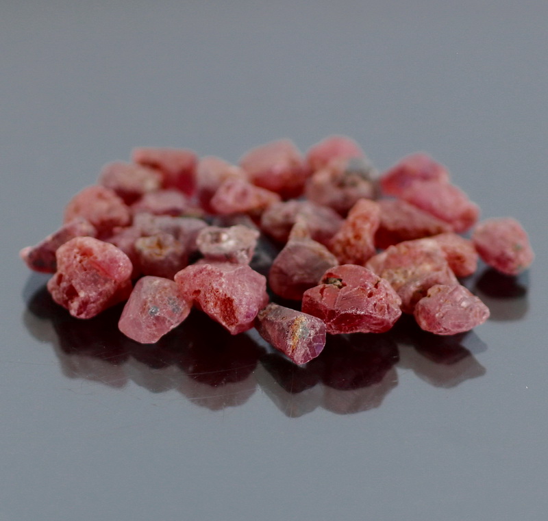 Collectors 30pc. 42.42ct unheated uncut Ruby set