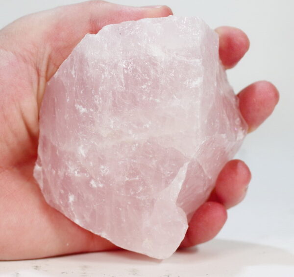 Giant! 2,699ct uncut powder pink Rose Quartz