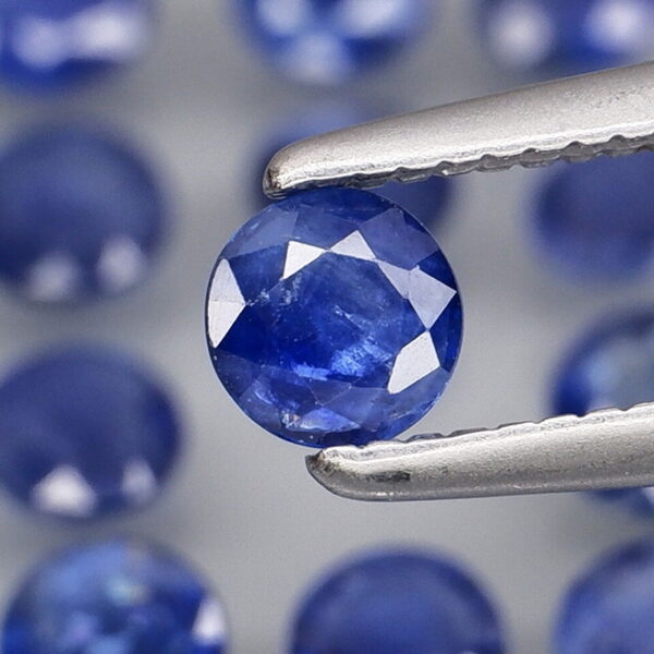 Stunning heated only 3.06ct ink blue Sapphire set