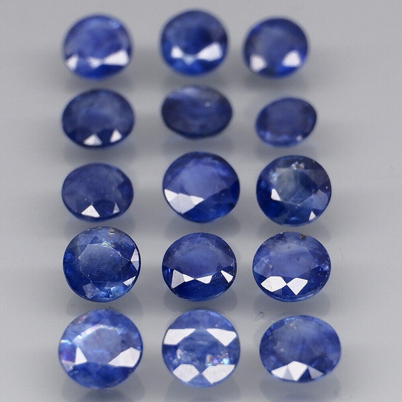 Stunning heated only 3.06ct ink blue Sapphire set