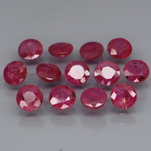 Heated only! 3.07ct natural red Ruby set