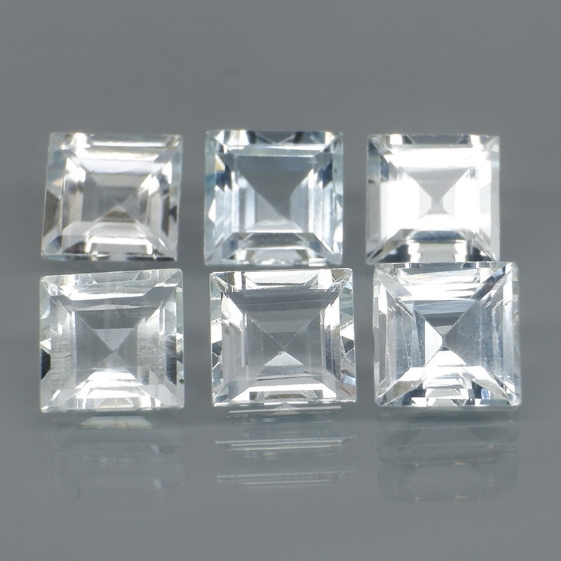 Glittering high luster 5.75ct diamond white Beryl set