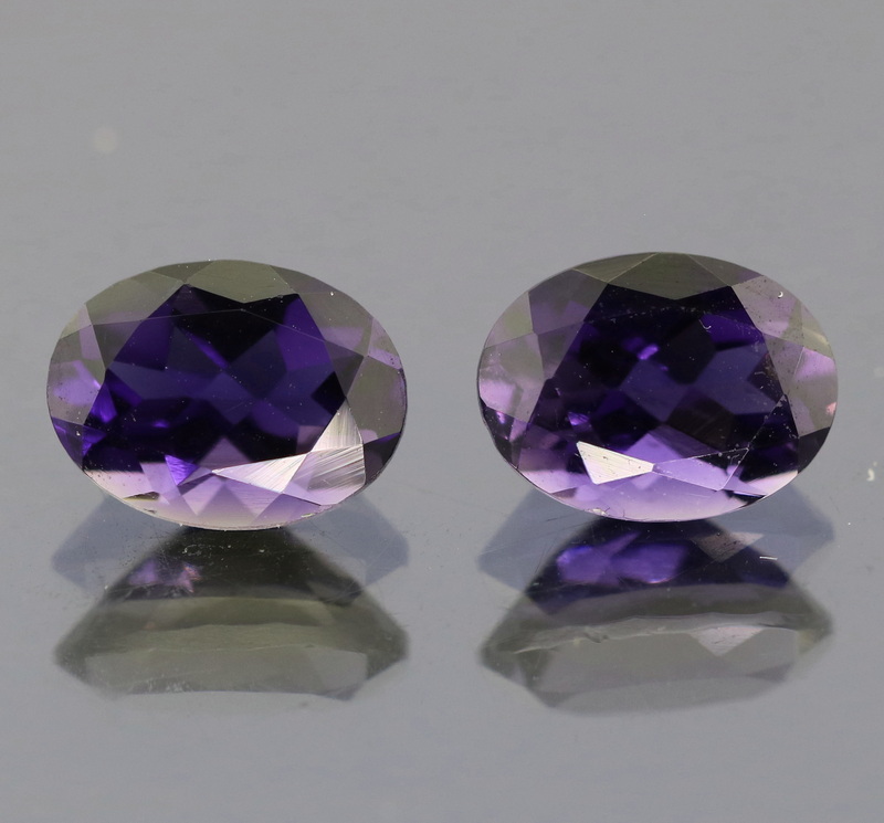 Collectors 2.25ct blue violet hue Iolite pair
