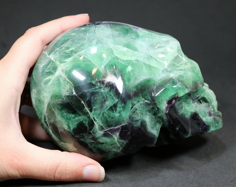 Heavy 8,940ct Purple and Green Fluorite Skull