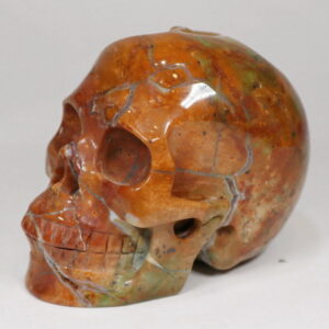 Incredible 2,085ct Green Opal Skull Carving