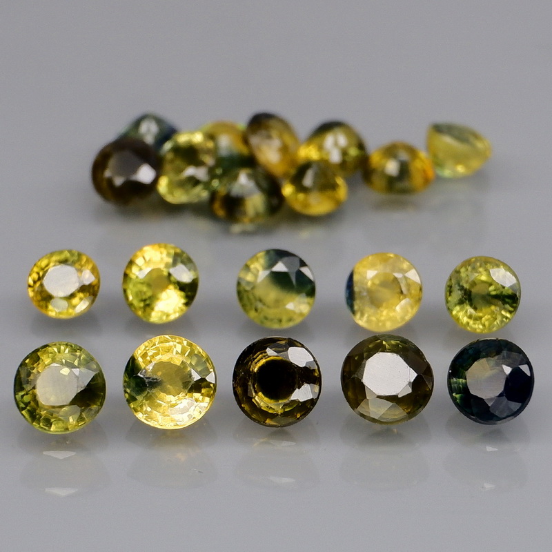 Glittering 3.27ct set of 20 multi-hue Songean Sapphires