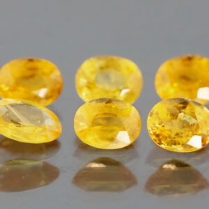 Glittering 3.17ct set of golden Songean Sapphires