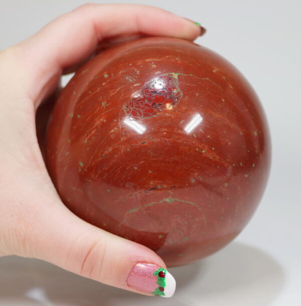 Attention grabbing 5,305ct Red Jasper sphere