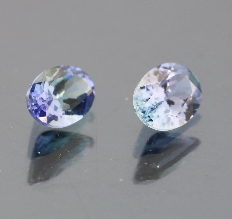 Superb 1.65ct blue violet Tanzanite pair
