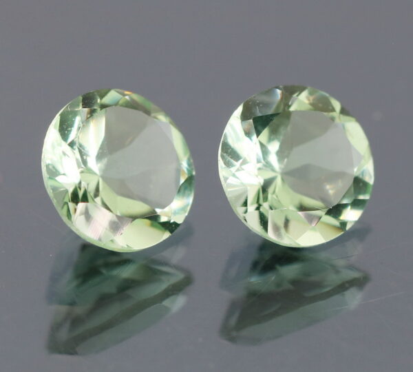 Gorgeous 1.95ct green Amethyst pair