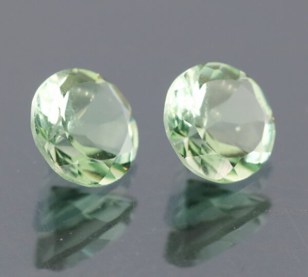 Glorious green 1.99ct Brazilian Amethyst pair
