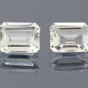 Exceptional 2.73ct collectors diamond white Beryl pair