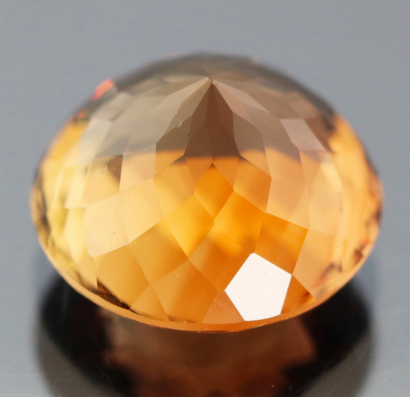Impressive 8.46ct eye clean Imperial Topaz solitaire