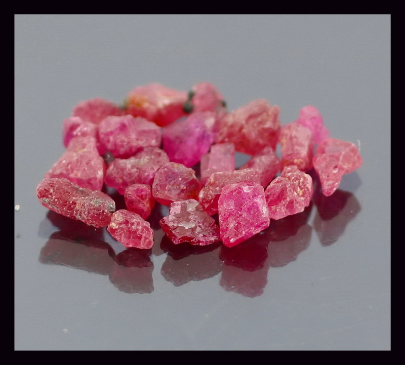 Untreated 10.23ct collectors uncut Ruby set