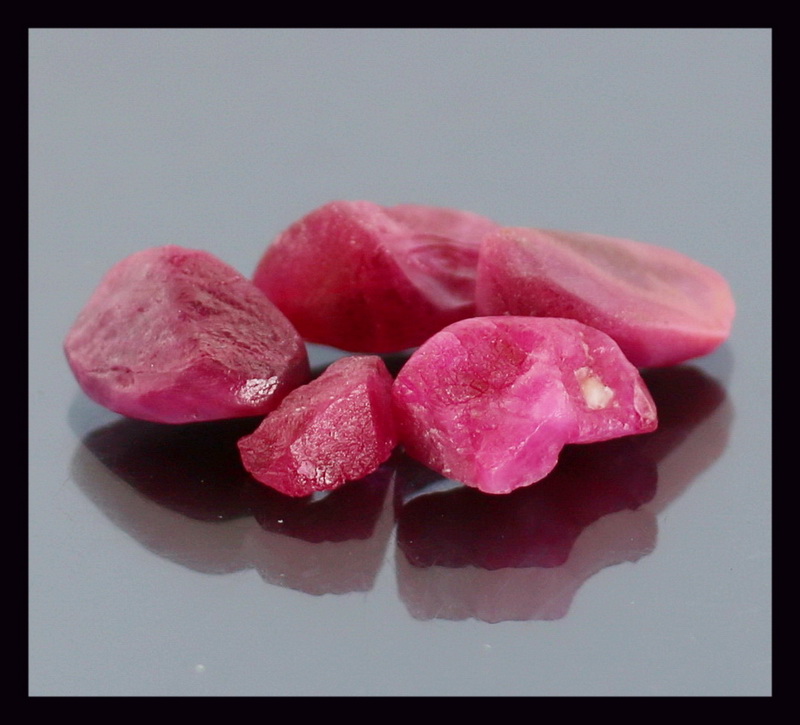 Top grade rough 15.12ct untreated Ruby set