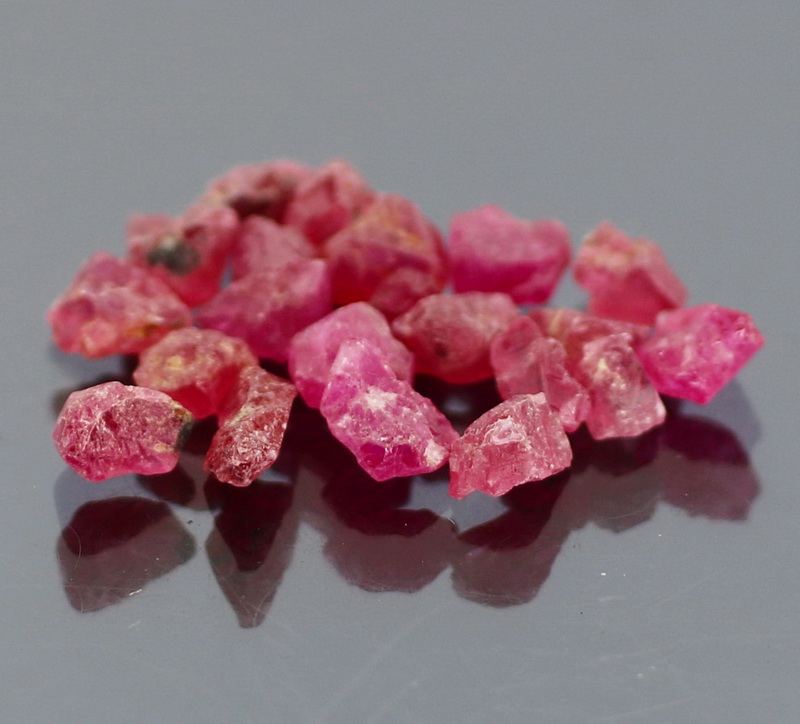 Collectable 9.18ct untreated uncut Ruby set