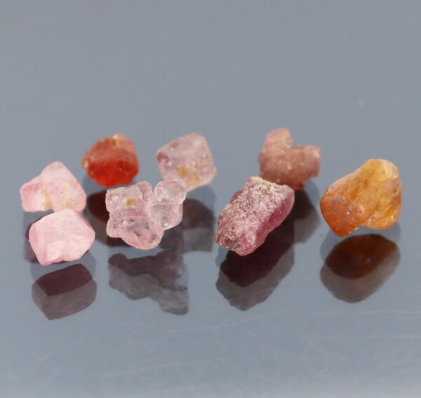Untreated 9.75ct collectors uncut Spinel set