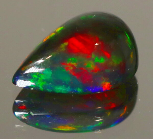 Exciting! 2.70ct floral fairy fire flashing Black Opal