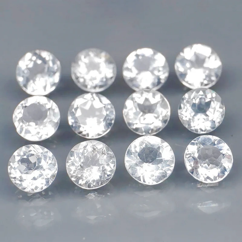 Glittering 7.05ct diamond white Topaz set