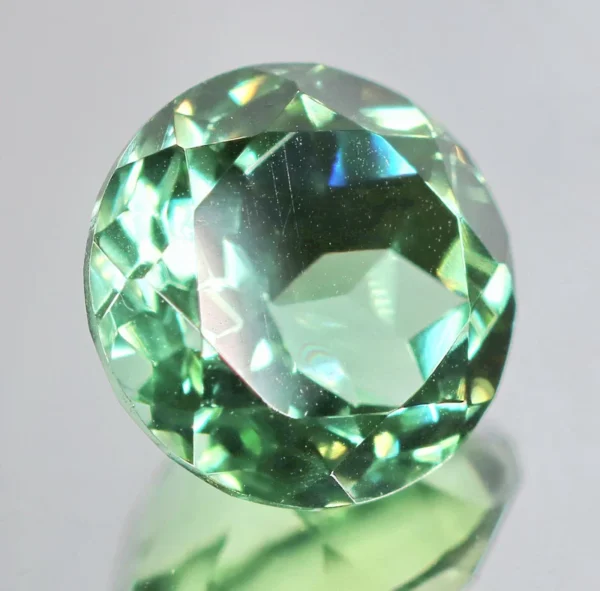 Gorgeous round cut 6.19ct unheated green Amethyst