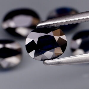 Heated Only! 3.16ct midnight blue Sapphire set