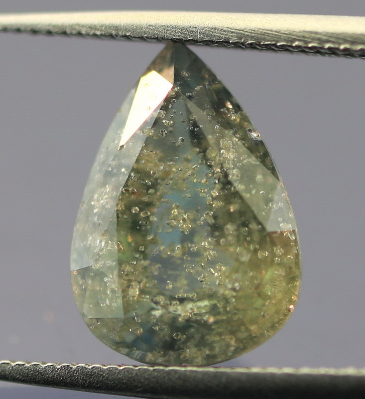 Large 2.88ct mossy green untreated Sapphire