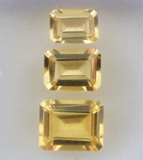 Beautifully matched 3.97ct graduated Heliodore Beryl set