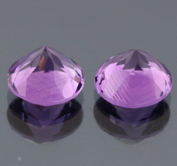 Sparkling grape purple 7ct 10mm Amethyst pair