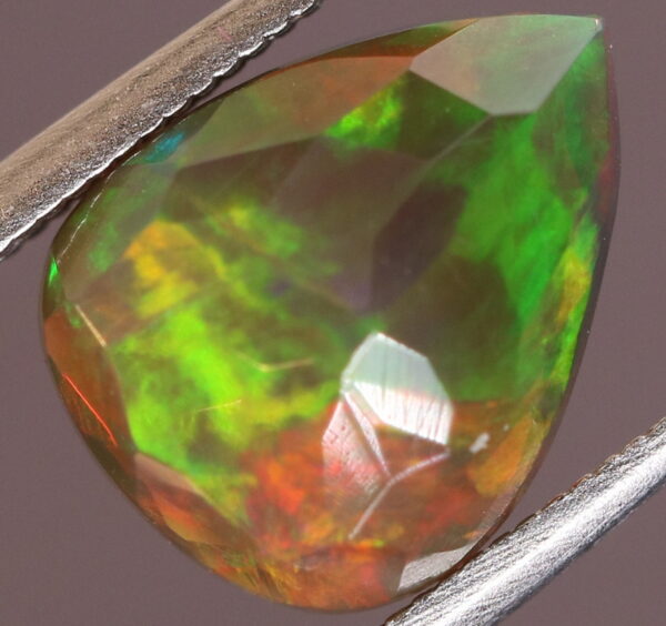Silky 1.65ct Floral Fairy Fire Flashing Black Opal